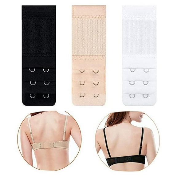PLGEBR Women's 2 Hook Underwear Bra Extender, 3 Count