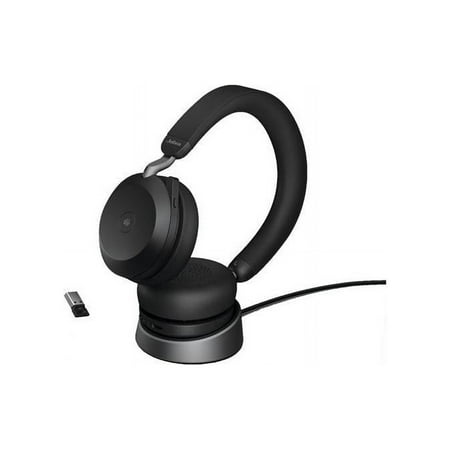 Jabra Enterprise Products Jabra Evolve2 75 UC with Charging Stand-Black-USB-A-27599-989-989 Evolve2 75 UC Stereo with Charging Stand