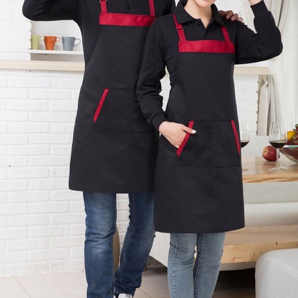 Delantal, 77 x 62 cm, cómodo delantal de cocina impermeable, delantal de cocina diseñado para profesionales