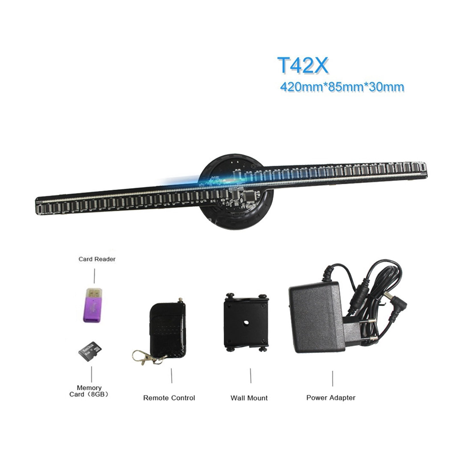 Phone Wifi 3D Hologram Projector Advertising Display LED Holographic Fan Naked Eye Fan Light 3d Advertising Logo Light ,Holographic Video Projector
