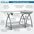 thumbnail image 3 of Sew Ready Comet Plus Hobby/Office/Sewing Desk with Fold-Down Top, Height Adjustable Platform, Bottom Storage Shelf and Metal Drawer, 3 of 16