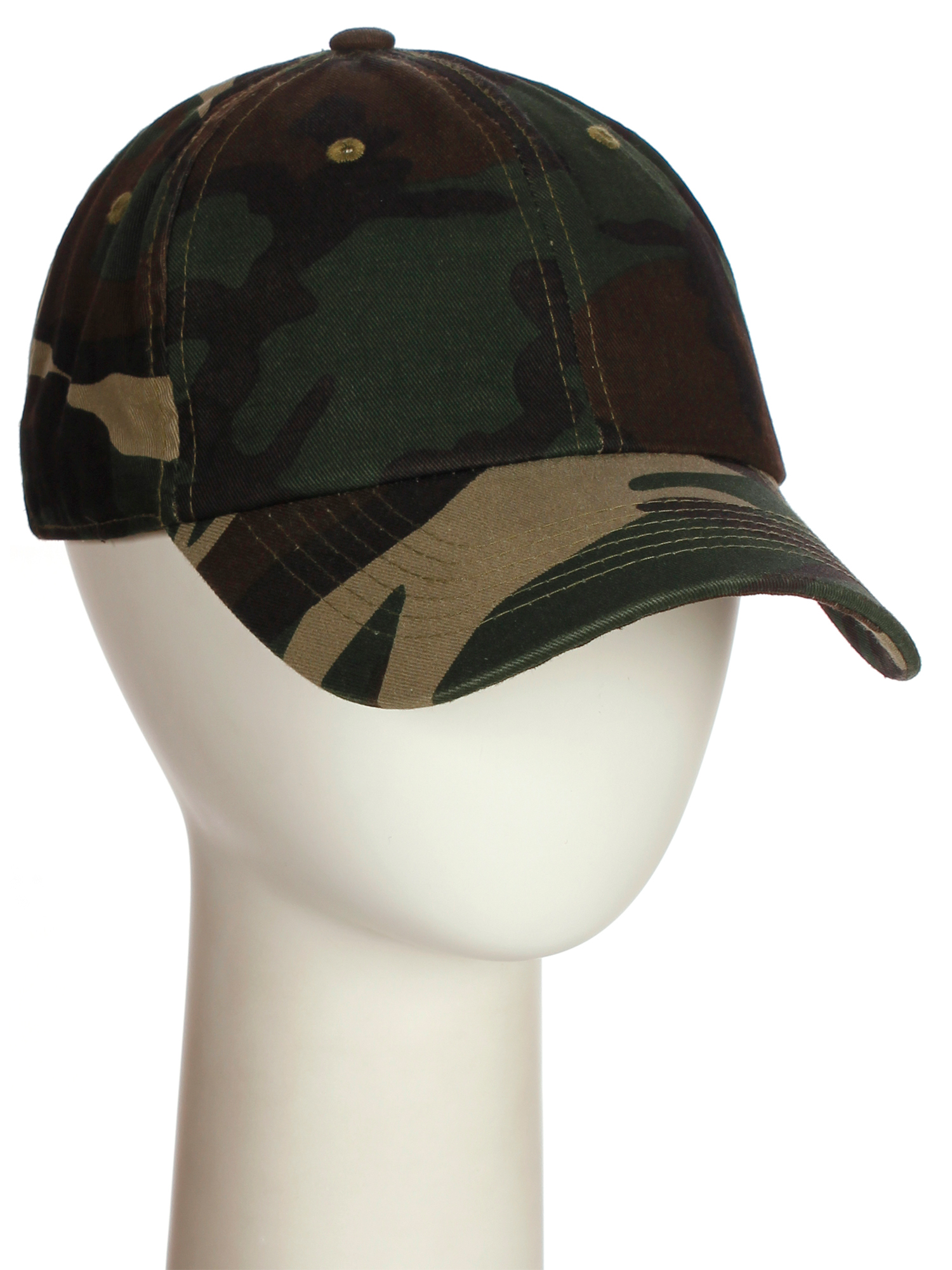 D&I Plain Dad Hat 100% Cotton Unstructured Hat Unisex Strap Cap - 2Pk - Camo Camo - image 4 of 7