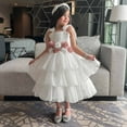 thumbnail image 1 of Robes pour Fille, Robes de Tout-Petits Formelles, Robe Blanche pour Fille, Robe de Princesse d'Anniversaire, Robes pour Filles Taille 7-8 Ans, 1 of 8
