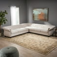 thumbnail image 3 of Noble House Jaymere Indoor 7 Seater Fabric Tufted Chesterfield Sectional, Beige, 3 of 11