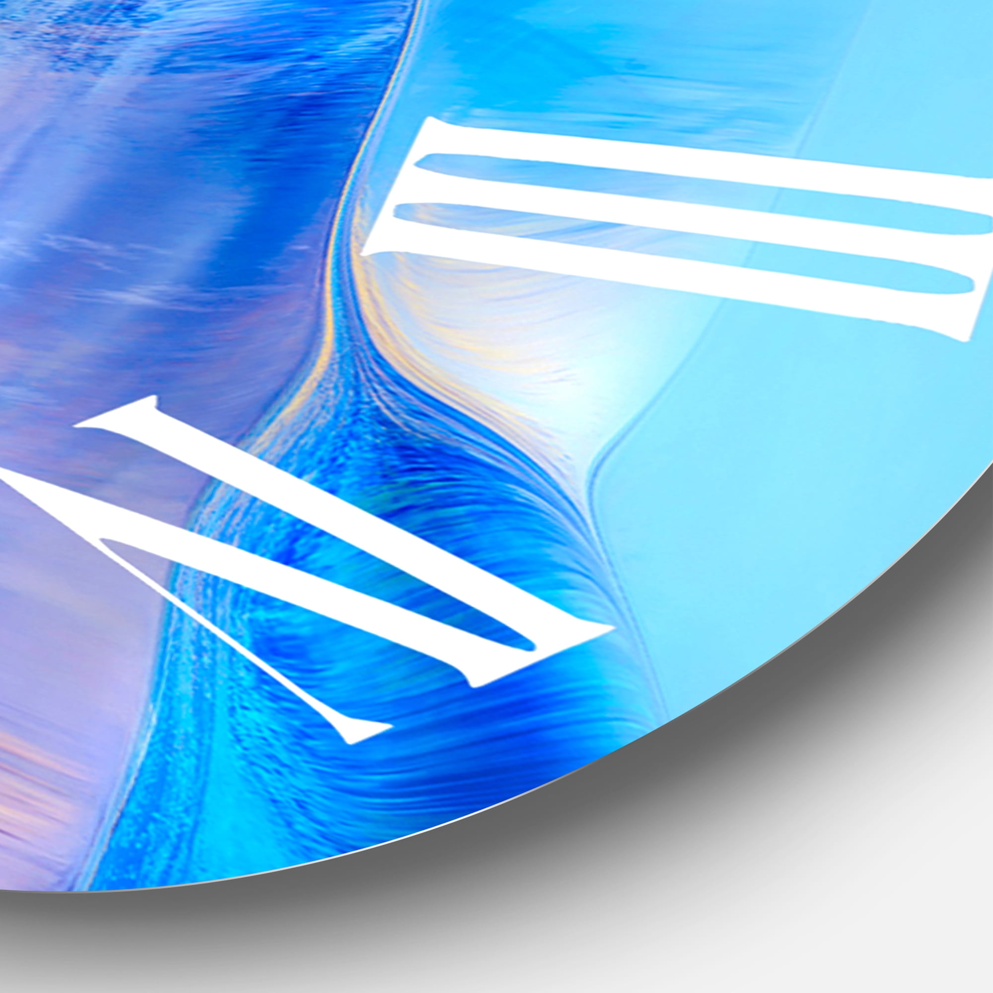 Designart 'Colorful Twisted Wavy Shape In Motion I' Modern Wall Clock