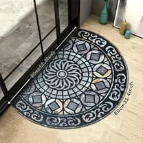 19"x31" Heavy Duty Non-Slip Door Mat 1-Pack - Half Round Indoor/Outdoor Rubber Rug, Low-Profile Durable Design for Front Entry/Garage/Patio, Waterproof Easy Cleanļ¼1 Pcļ¼