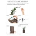 thumbnail image 3 of 2 Pack Wood Wall Planter Vase with Artificial Eucalyptus Farmhouse Wall Hanging Decor Pocket Planter for Indoor Fake Plants Greenery Flowers, Livingroom Bedroom Kitchen Home Office Decoration, Brown, 3 of 6