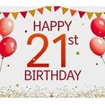 thumbnail image 4 of Happy 21st Birthday Banner with Balloons and Bunting Background Party Decoration Photography Prop Backdrop for Birthday Parties Celebrations Photo Booths Decor Events, 4 of 6