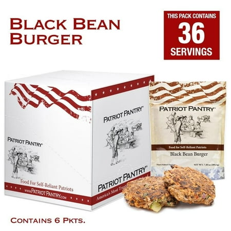 Download Patriot Pantry Black Bean Burger Case Pack Survival Emergency Food 36 Servings - Walmart.com