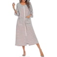 thumbnail image 1 of Batas de mujer, batas de baño con cremallera, manga corta/larga, suave, con bolsillos, ropa de dormir, 77, 1 of 5