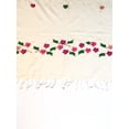 thumbnail image 5 of Pure Soft Jamdani Cotton Handwoven Khadi Scarf with Dazzling Swarovski Hotfix Crystals and Fringes, 5 of 11
