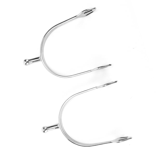 Garosa Éperons de Cheval pour Cavalier Éperons en Acier Inoxydable Tête Ronde Éperon Anglais Inoffensif pour les Amateurs de Cavalier