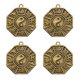 thumbnail image 1 of Tai Chi Brass Keychain Pendant For Daily Use 3.9X3.5X0.5CM Chinese Style 4Pcs, 1 of 3