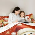 thumbnail image 5 of jejeloiu Happy New Year Full Size Comforter Sets,Kawaii Christmas Snowmen Bedding Comforter Set,Xmas Holiday Gifts Bedding Sets For Girls Boys,Microfiber Bedroom Decor Reversible,3pcs, 5 of 8