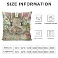 thumbnail image 5 of Qinduosi Spring Easter Pillow Covers Set of  Cute Bunny Rabbit Floral Easter Decorations Watercolor Pink Flower Butterfly Decorative Throw Pillow Cases Outdoor Farmhouse Decor for Sofa Couch Bed, 5 of 5