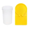 thumbnail image 3 of Dispensador de agua para alimentador de abejas, alimentador de entrada de abejas de plástico, equipo de apicultura, sistema de alimentación líquida (amarillo) (3 piezas), 3 of 5