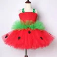 thumbnail image 4 of Disfraz de fresa para niña, vestido de princesa con tutú, disfraces de frutas, ropa de vestir para niñas, vestidos de fiesta de carnaval, Halloween y Navidad, 4 of 5