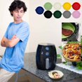 thumbnail image 2 of QuanTara 8.1in Round Air Fryer Liner, Reusable Non-Stick Silicone Baking Mat, Dishwasher Safe Fryer Basketinsert, Replacement for Parchment Paper, 450°F Heat Resistant, 2 of 7