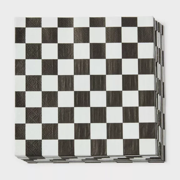 Checkered Print Lunch Napkin 30ct - Spritz