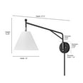 thumbnail image 5 of Millennium Lighting  Elane 1 Light Swing Arm Sconce Matte Black/Vintage Brass, 5 of 5