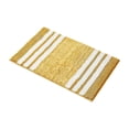 thumbnail image 3 of FEOLGEHLY Bath Mats for Bathroom Non Slip, Fluffy Absorbent Microfiber Bath mat Washable, Aesthetic Bathroom Rugs, Small Navy Blue Striped Bath Mat(Yellow, 24" x 16"), 3 of 6