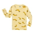 thumbnail image 4 of WIBACKER Toddler Kids Little Girls Cotton Long Sleeve Pjs Set Daily Banana Print 2-Pieces Sleepwear, 4 of 10