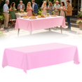 thumbnail image 2 of Plastic Tablecloth 54 x 108 Inch Disposable Table Cover for 6FT Rectangle Tables Leakproof Thick PEVA Table Cloth for Picnic Party Wedding Buffet Dining Protection, 2 of 7