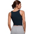 thumbnail image 2 of Softembrace Casual Tops for Women Soft Double Lined Scoop Neck Crop Sleeveless Shirts Basic Going Out Tanks, 2 of 6