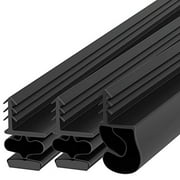 TMH Magnetic Kerf Weather Stripping for Metal Doors - Full Set 36" x 84" [Black]