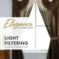 thumbnail image 4 of Regal Home Collections 5-Piece Window Curtain Set with Valance and Tiebacks, 4 of 5