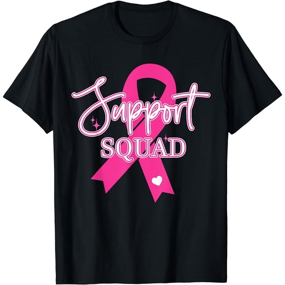 Support Squad Breast Cancer - Support Squad T-Shirt Black Small