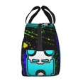 thumbnail image 5 of Geometry Dash Lunch Bags Lunchbox Portable Tote Bag Insulated Bento Bag Reusable Meal Holder, 5 of 8