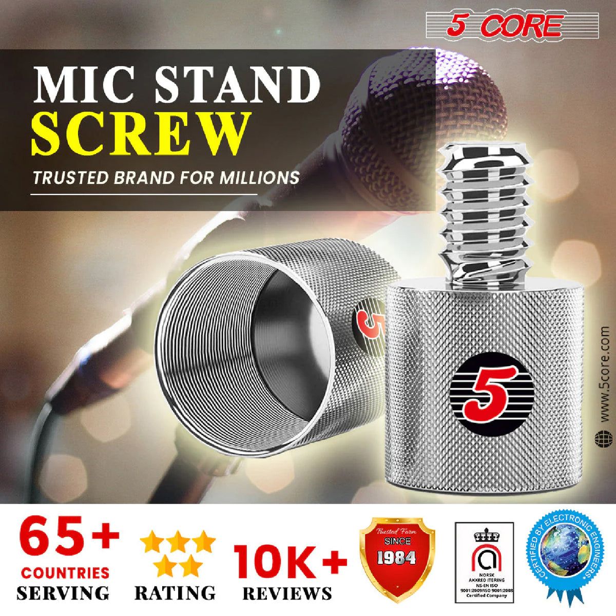Mic Stand Adapter 12 Pieces 5/8 Female to 1/4 Inch Male Screw Thread Conversion Connector for Microphone Stands Boom Arms Camera Tripod - 5/8 Female to 1/4 Inch Male - MS ADP M SLV 58-14 12PCS