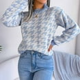thumbnail image 6 of IROINNID Reduced Womens Sweater Round Neckline Pullover Sweater Graphic Prints Leisure Short Length Long Sleeve Autumn and Winter Hollow Sweater Tops, 6 of 8