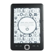 E-Book Reader 6 Glimmer-Free And Eye-Friendly E-Reader With Protective Case LED Display Light Lightweight Audio Video PDF Reader Black