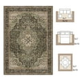 thumbnail image 2 of SIXHOME 8'x10' Area Rugs for Living Room Washable Vintage Medallion Rug Oriental Floral Distressed Carpet Ultra Soft Indoor Rugs for Bedroom Dining Room Retro Home Decor Green, 2 of 5