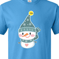 thumbnail image 4 of Inktastic Cute Christmas Snowman in Blue Hat and Scarf T-Shirt, 4 of 5