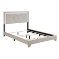 thumbnail image 4 of Home Design Perina King Upholstered Panel Bed Frame with LED Light, Warm Gray, Adult Bedroom Furniture, 4 of 6