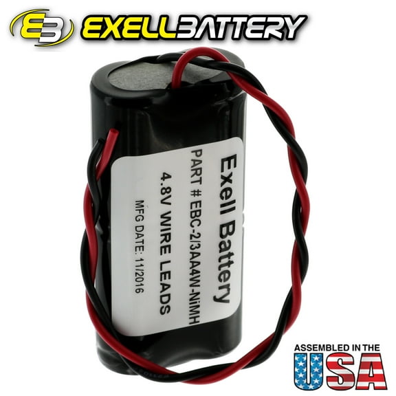 Exell 4.8V 650mAh NiMH  Battery Pack w/ Wire Leads Powre Tool Flashlights