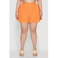 thumbnail image 3 of Womens Plus Size Chic High Waisted Textured Knit Shorts, 3 of 4