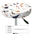 thumbnail image 2 of Cute Dog Spotted Round Bar Stool Seat Covers, Elastic Round Chair Cover Stool Seat Slipcover Bar Stool Cushions Round Pad for 12-14 inch, 2 of 5
