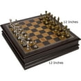 thumbnail image 2 of El mejor juego de ajedrez Grace con incrustaciones de madera con piezas de metal, 2 of 3