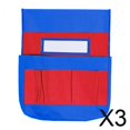 thumbnail image 1 of 3 Bolsillos Traseros Soledad para silla con etiquetas de nombres Rojo y azul, 1 of 10