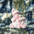 thumbnail image 2 of Lilixerw Pink Snowman 26 Letter Christmas Tree Ornament,2D Flat Acrylic Hanging Pendant for Xmas Decor,Home Wall Gifts,Xmas Party Supplies,Letter Z, 2 of 5