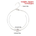 thumbnail image 3 of Sonducket Tobillera con estilo Universal aleación oro plata elegante joyería delicada pulseras de tobillo regalos del Día de San Valentín tobilleras de Ropa, zapatos y accesorios Miscelánea plata Sonducket AP009832-02, 3 of 6