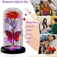 thumbnail image 4 of Fmbmuo Energy Efficient Mood Light Red Rose and Butterfly Valentine's Decorative Lights, Art Deco Glass Fluorescent Table Lamp Gift for Girlfriend, 4 of 5
