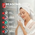 thumbnail image 4 of Infinitee Xclusives Premium Hand Towels - 100% Cotton - Blue | 16x28 inches | Pack of 6, 4 of 8