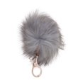 thumbnail image 2 of CC Faux Fur Cell Phone Purse Key Chain, Grey, 2 of 2