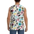 thumbnail image 4 of Balery Dinosaur Men's Sleeveless Muscle Shirts Workout Tank Top, Moisture Wicking, Odor Protection-XX-Large, 4 of 8