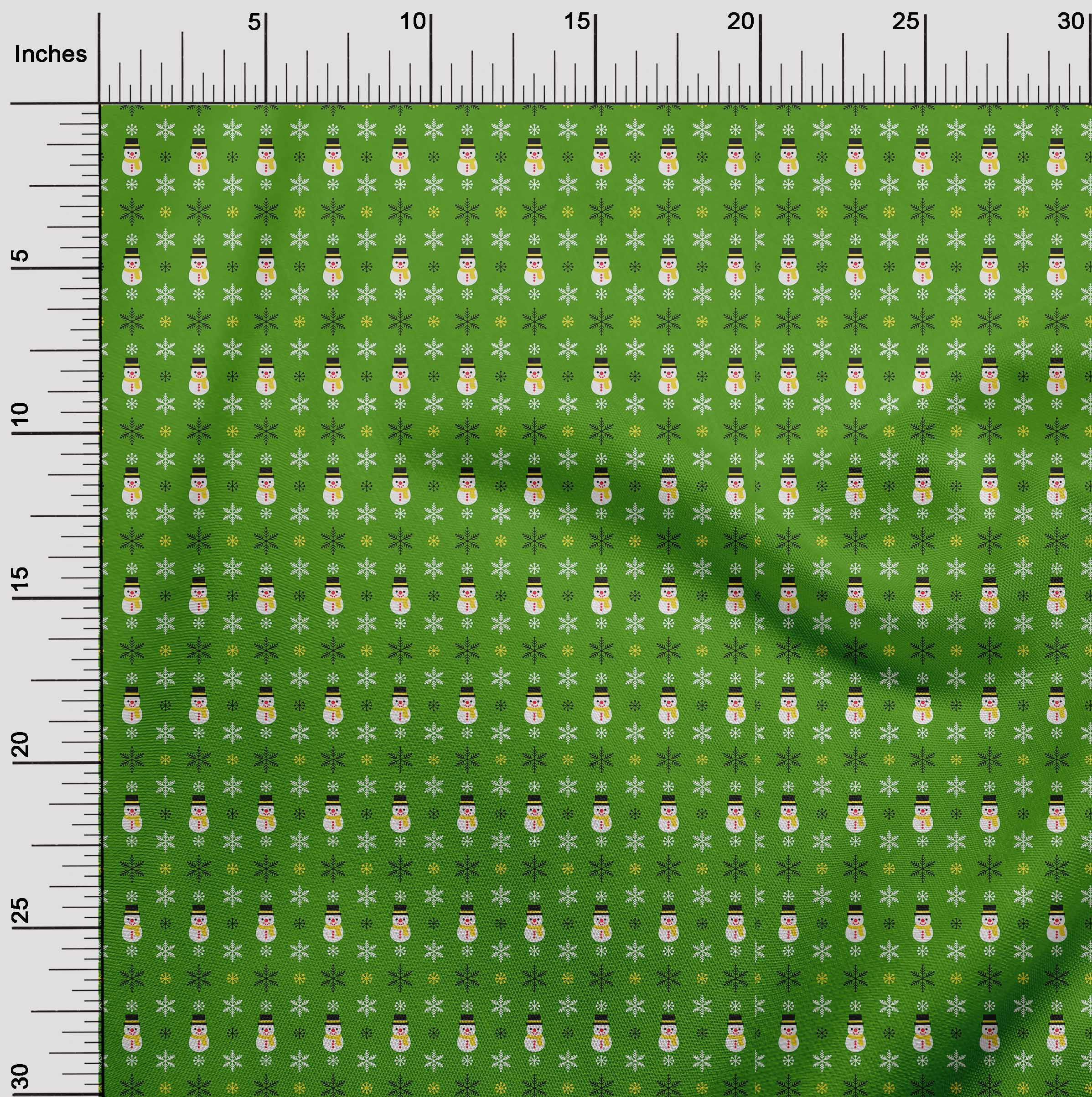 oneOone Cotton Poplin Green Fabric Merry Christmas Craft Projects Decor Fabric Printed By The Yard 56 Inch Wide-J3F